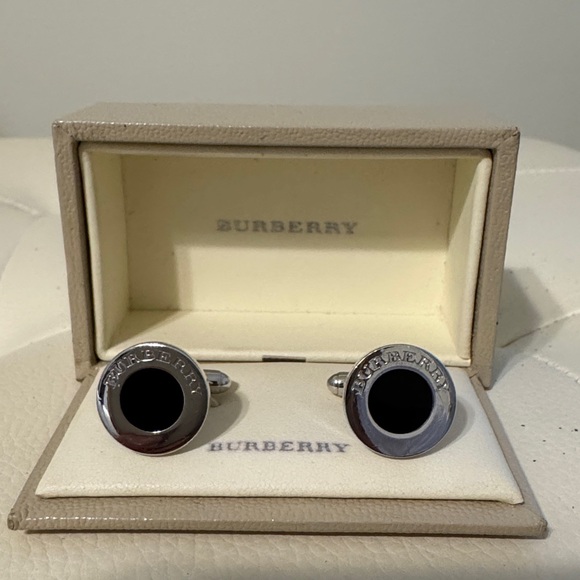 Burberry Onyx Coin Cufflinks - Picture 1 of 3
